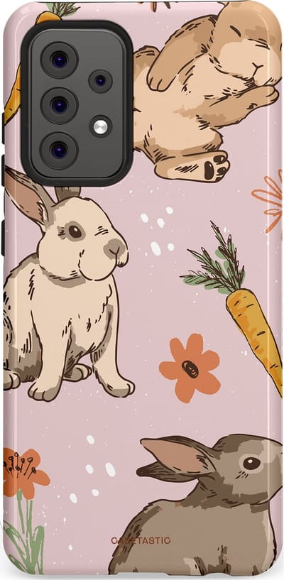 Casetastic Hoesje Geschikt voor Samsung A52 (4G/5G/s) - Stijlvolle Beschermende Duo-layer Case - Hop hop knuffels
