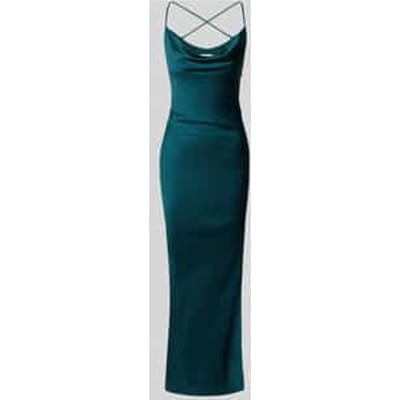Maxi-jurk met cascadehals