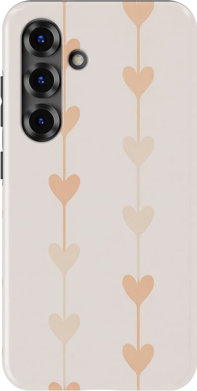 Tough Hoesje met Hartjes Samsung Galaxy S25 FE | Little Love Tough Case Geschikt voor Mag | Hartjes Print Backcover Samsung Galaxy S25 FE Vertical Hearts