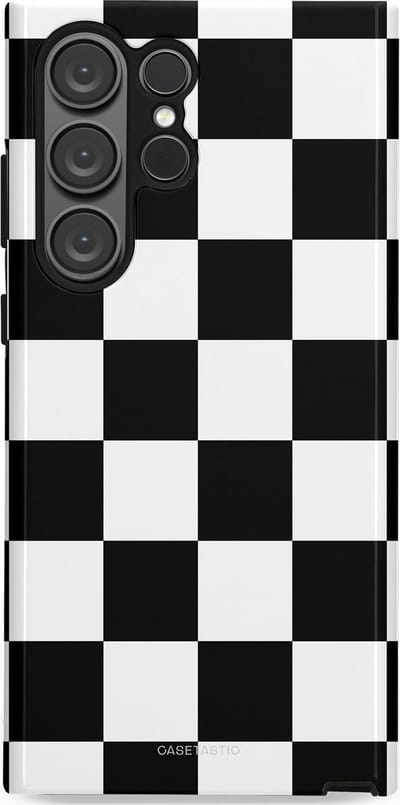 Casetastic Hoesje Geschikt voor Samsung S23 Ultra - Stijlvolle Beschermende Duo-layer Case - Schaak