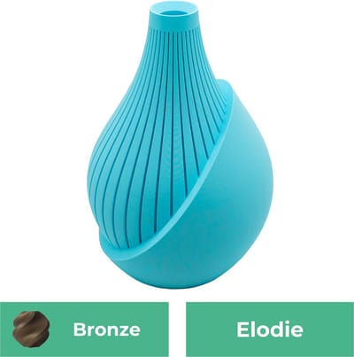 Elodie moderne vaas – Decoratieve vaas - Brons - 3d geprinte vaas – geschikt voor droogbloemen - 20CM