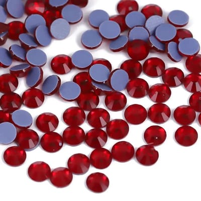 BamBella® Hotfix strass Steentjes - 1440 stuks - SS10 - Rood strass stenen glitters nail art kleding versieren