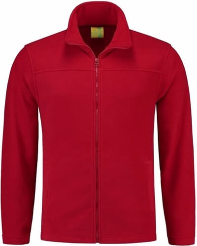 Fleece vest met rits Norway - Rood - voor volwassenen/heren - winter trui M