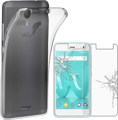 ebestStar - Hoes geschikt voor Wiko Jerry 2, Back Cover, Beschermhoes anti-luchtbellen hoesje, Transparant + Gehard Glas
