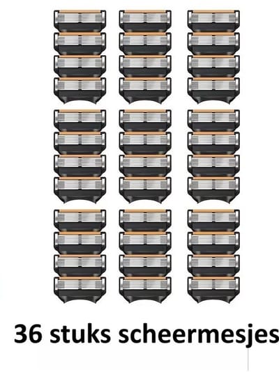 K&R Ventures® Scheermesjes – Compatibel met Fusion 5 – 36 Stuks – Past op Alle Fusion5 Type Houders (Power, ProGlide & ProShield) – Precisie Scheermessen voor Mannen