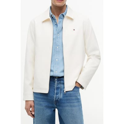 Tommy Hilfiger Light Weight Twill Ivory Petal Größe: S | Leichte Jacken Outlet | Herren | Weiß
