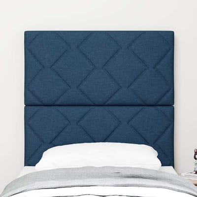 vidaXL - Hoofdbord - met - hoofdeinde - Blauw - 80 - cm - Stof
