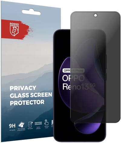 Rosso Privacy Screen Protector Geschikt voor de Oppo Reno 13 - 9H Gehard Glas - Case Friendly Tempered Glass - Eenvoudige Installatie