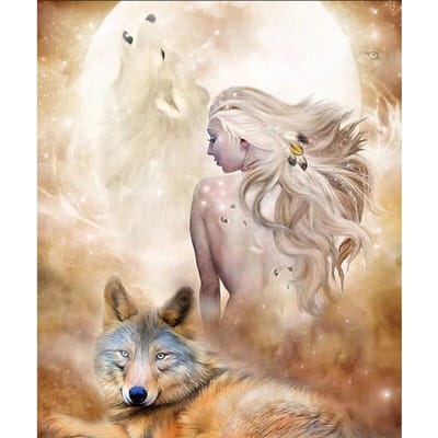 Diamond schilderij borduurwerk mozaïek schoonheid en beest landschap Cross Stitch Kit mozaïek canvas foto 20X30CM white
