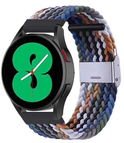 By Qubix - Braided nylon bandje - Multicolor Dark - Geschikt voor Xiaomi Redmi Watch 5 Active / Redmi Watch 5 Lite