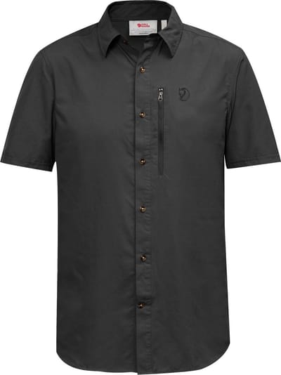 Fjällräven Abisko Hike Shirt SS Men - Dark grey - Outdoor Kleding - Fleeces en Truien - Overhemd korte mouw