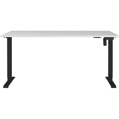 Profi 2.0 bureau, elektrisch in hoogte verstelbaar, B 1600 x D 800 x H 710 - 1190 mm, lichtgrijs/zwart