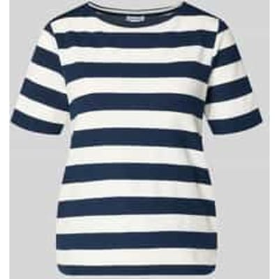 T-shirt met viscose en ronde hals