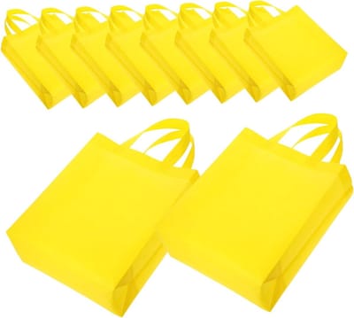 Draagtas - Opbergtas Boodschappentas - Boodschappen Vervoeren - Lichtgewicht Ontwerp - 30x25 cm - Geel