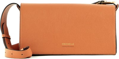COCCINELLE Leren Schoudertas Josephine Shoulder Bag Chestnut Bruine