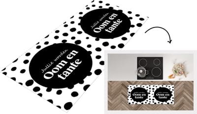 Keukenloper - Loper keuken - Quotes - 'Jullie worden oom en tante' - Spreuken - 120x50 cm - Keukenloper vinyl