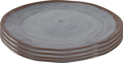 Bo-Camp - Ontbijtbord - Halo - 4 Stuks - Melamine - Grijs