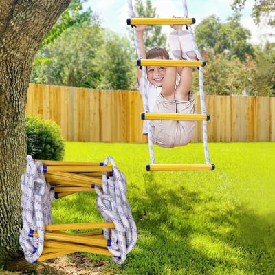 Veiligheidsladder Noodgeval - Reddingsladder - Hoge Noodsituaties - Snelle Installatie - 10 Meter - Zwart