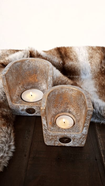 Brynxz - Waxinelichthouder - set 2 stuks - Wall - Cosy - Jewel - 12x10cm + 11x9cm