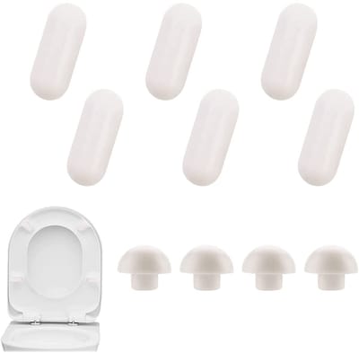 Dailygoods- WC-Stoppers 10 Stuks - Bumpers/WC-Brilbuffer - Duurzaam LDPE/EVA - Slijtvast/Hittebestendig - Universeel Ontwerp - Goede Demping - Toiletbrilbumpers