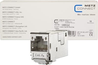 Metz Connect E-DAT modul Cat.6A 8(8) female, (12 stuks), 130910-Z