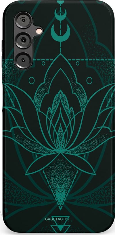 Casetastic Hoesje Geschikt voor Samsung A14 (5G/4G) - Stijlvolle Beschermende Duo-layer Case - Lotus Zen