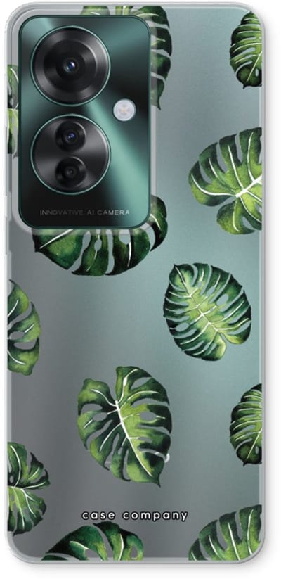 Case Company® - Hoesje geschikt voor Oppo Reno 11 F hoesje - Tropische bladeren - Soft Cover Telefoonhoesje - Bescherming aan alle Kanten en Schermrand
