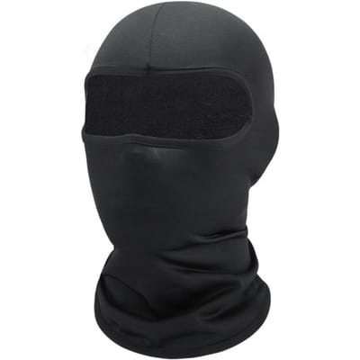 1 pièce Masque de ski noir Cagoule Couverture complète, Masque facial coupe-vent Écharpe de tête élastique respirante Pour femmes et hommes black