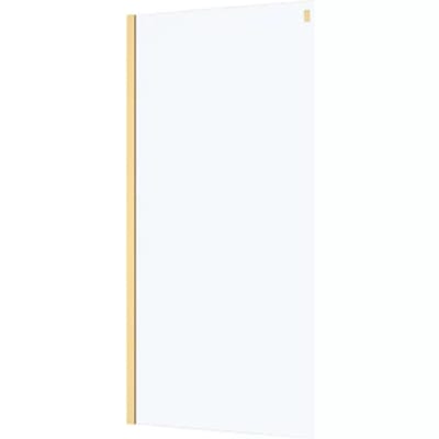 Aurlane - Zijwand Rolling 90 X 200cm - Goud Profiel - 8 Mm Helder Glas
