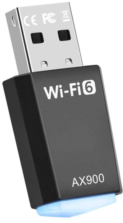 Dual Band USB WLAN Stick - WiFi 6 Adapter voor PC, Desktop en Laptop - Ondersteunt Windows 11/10/8.1/8/7
