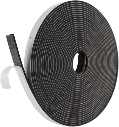 Zelfklevende Dichtband voor Deuren en Vensters, 15 mm x 3 mm x 10 m, Geluidsisolatie, Temperatuurbehoud, Brandwerend en Schokabsorberend