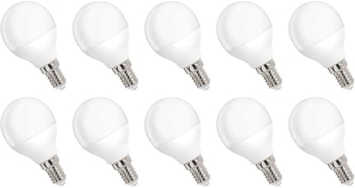 Spectrum LED Kogellamp E14 4W - 230V - 320 Lumen - 3000K Warm wit - Gezellig licht - Energiezuinig - 10 stuks