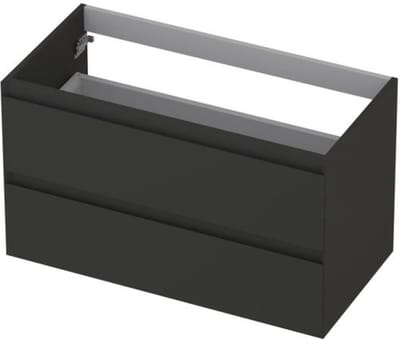 INK - Onderkast 2 Laden Greeploos Gelakt - 900x450x520 Mm - Mat Antraciet