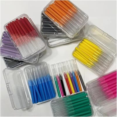 Interdentale Ragers - Tandenborstel Tussenruimte - Orthodontische Reiniging - Zachte Nylon Borstels - 1.0 mm - Rood