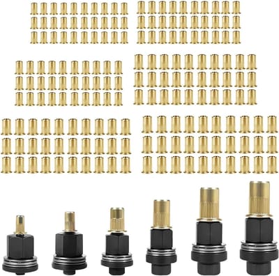 Rivet Nuts voor M3 M4 M5 M6 M8 M10 - 186 Stuks Retractabele Moeren voor Handgereedschap en Rivet Machines