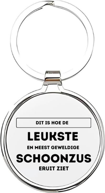 Akyol - dit is hoe de leukste en meest geweldige schoonzus eruitziet Sleutelhanger - Zus - de leukste zus - zus sleutelhanger - zussen sleutelhanger - sleutelhanger zus - familie sleutelhanger - verjaardagscadeautje - zus - 4 x 7,5 CM
