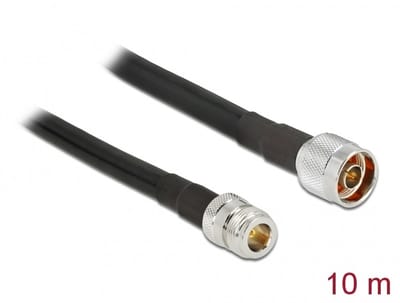 Delock Antenna Cable N plug > N jack CFD400 LLC400 10 m low loss waterproof