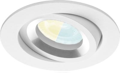 Inbouwspot Julian met Philips HUE White Ambiance - inbouw spot - Wit - rond - Voor binnen / woonkamer / keuken / slaapkamer - IP20 - GU10 - Buitendiameter: 81MM - boorgat: 70-75MM - min. Inbouwdiepte: 70MM