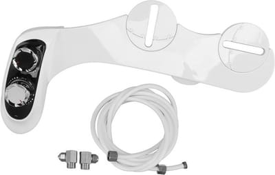 Bidet-opzetstuk Warm/koud - ABS Toiletbevestiging - Dubbel Mondstuk - Comfortabel - Ultrasone Lastechnologie - 942 g - Toiletbidet