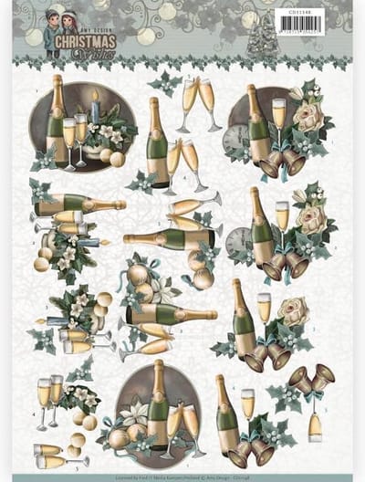 Happy New Year - Christmas wishes 3D-Knipvel Amy Design 1 stuks