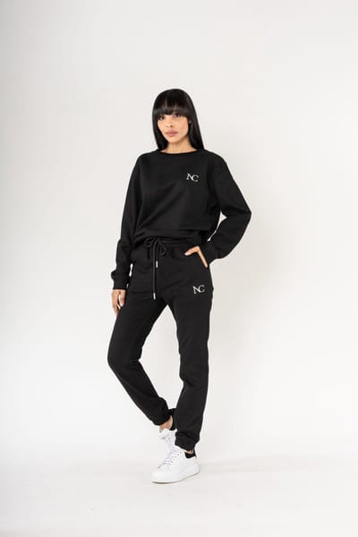 Nina Carter | Huispak - Jogging pak | aangesloten pijpen | 2 delig | zwart | S