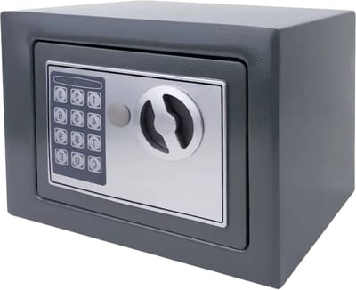 Digitale Stalen Beveiligingskluis Loranzo - Commerciële Kluis - Wandmontage - 2 Sleutels - 4.6L