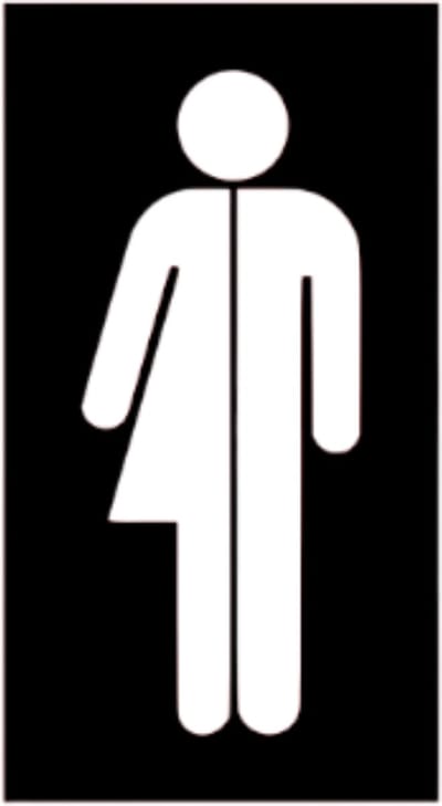 Djemzy - toilet bordje - wc bordje - bordje inclusive toilet - bordje gender neutraal - 6 mm mdf - hout