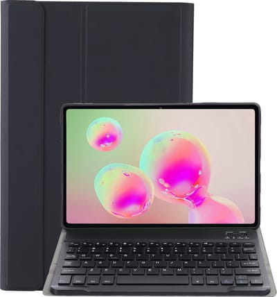 Hoes - Geschikt voor Samsung Galaxy Tab S6 Lite - Keyboard Book Cover - Toetsenbord Case - Hoesje - Zwart