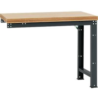 Manuflex aanbouw-werkbank Profi standaard, tafelblad multiplex, 1250 x 700 mm, antraciet
