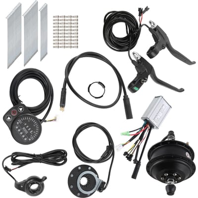 Kit de Conversion Vélo Électrique Moteur de Moyeu 36V 250W avec Compteur d'Affichage KT900S pour Roue 27.5in 12G Rear-wheel drive cascade-type