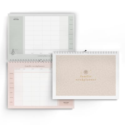 Maan Amsterdam - Familie weekplanner - A4 - Eclipse - Neutrale kleuren