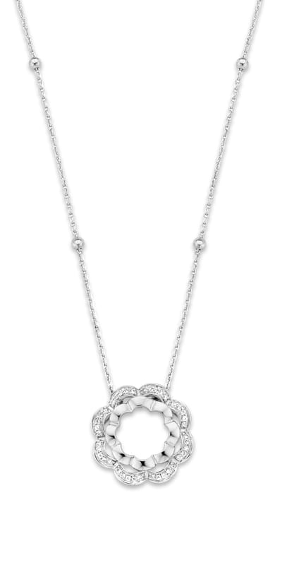 Orphelia ZH-7127 - CHAIN WITH PENDANT FLOWER- 925 silver - cubic zirkonia - 45 cm