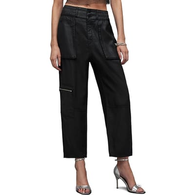 AllSaints Hailey Coated Jean Black Maat: W30 | Straight Jeans Outlet | Dames | Zwart
