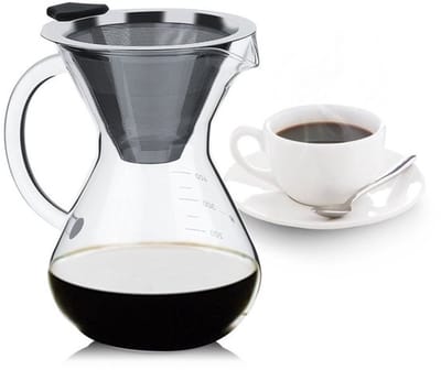 Dailygoods- Koffiezetapparaat 400 ml - Handdruppel Gieten - Koffiepot